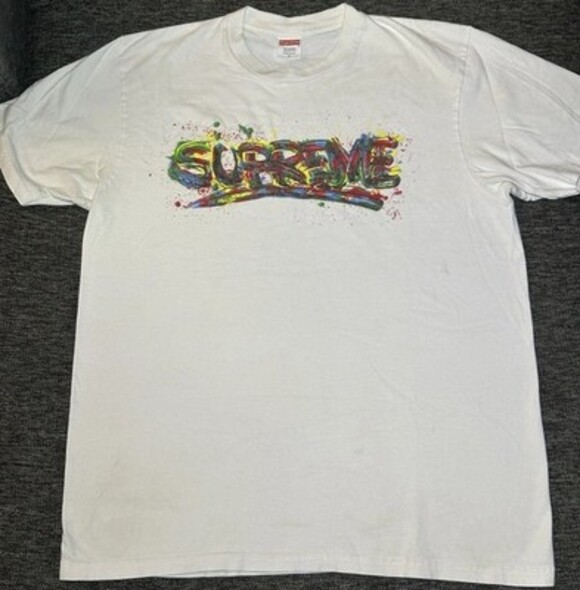 Other - Supreme Paint Logo T-Shirt SS20 White Men’s L Made in USA